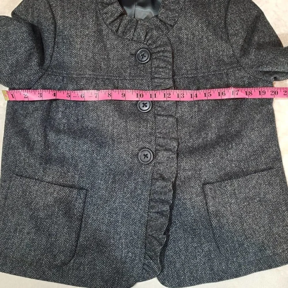 J. Crew Gray Ruffle Jacket - Picture 5 of 8